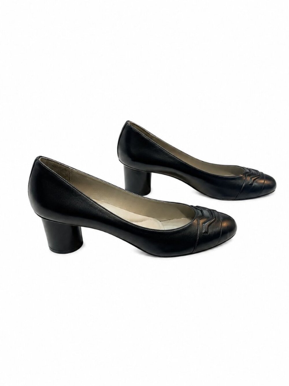 Moses Grace Preci Black Leather Pumps | Size 41 | Italian Vero Cuoio